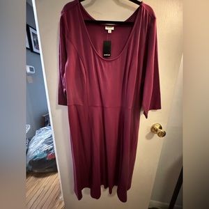 Purple long sleeve dress